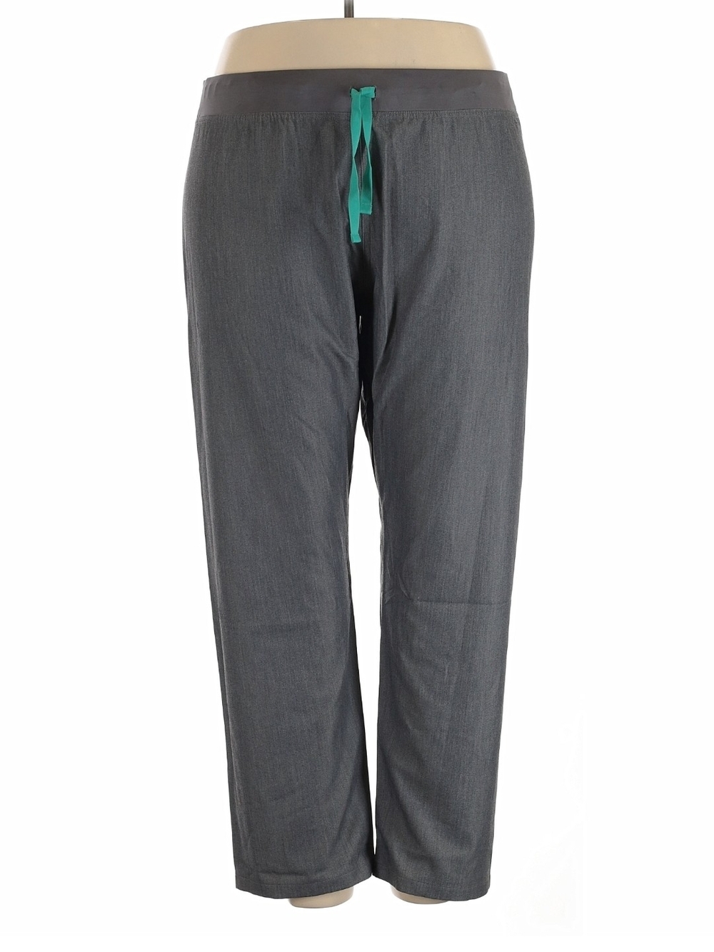 Figs Gray Lounge Pants with Teal DrawstringXXL/P